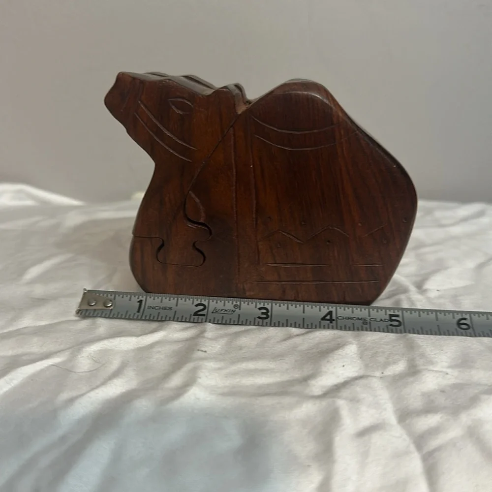 Master Piece Crafts Homemade Puzzle Box Wooden Camel Shaped Secret Stash Box